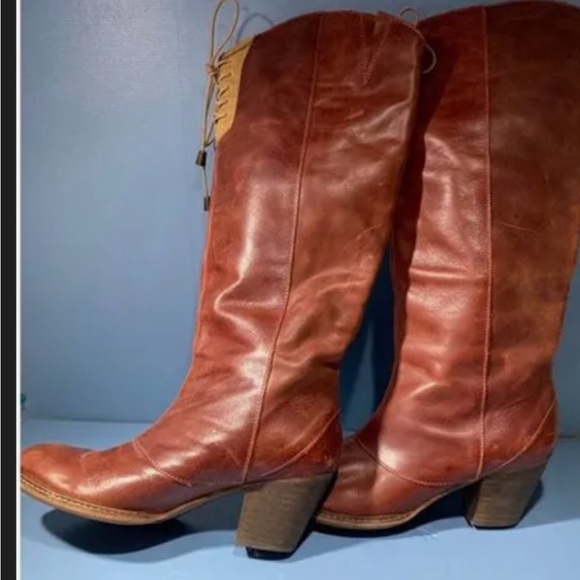 Anthropologie High Tied Boots LeatherHolding Horses Made in Spain - Picture 1 of 4